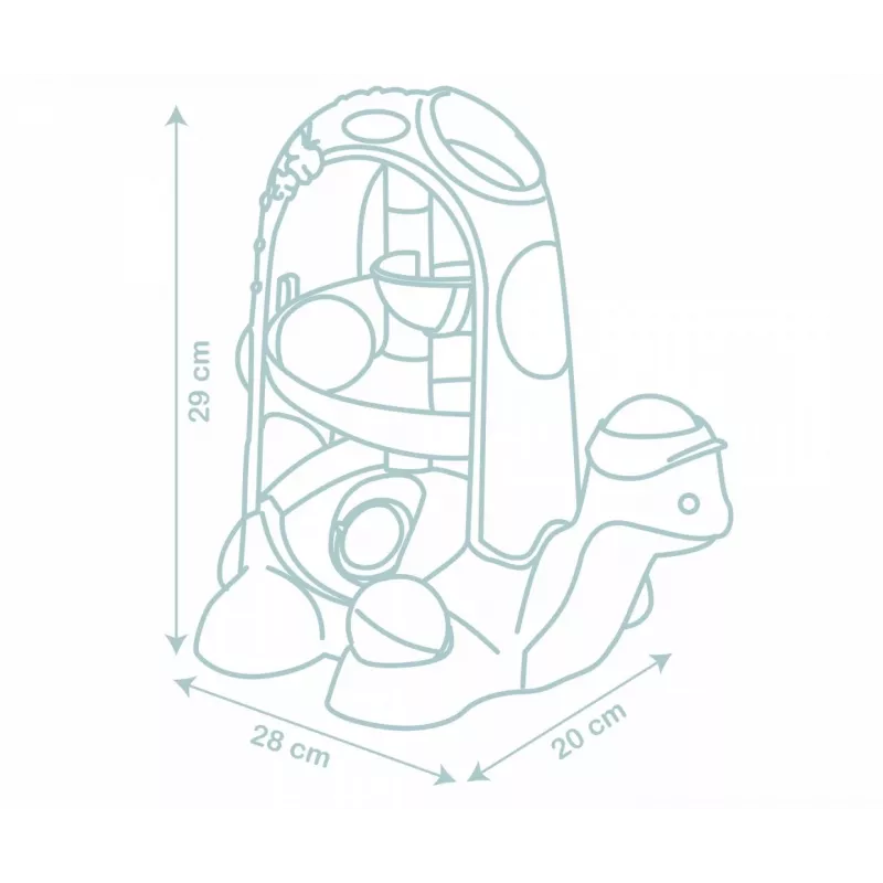 Pista de bolas Smoby Dickie Little pista de bolas tortuga diseño multicolor para niños pequeños