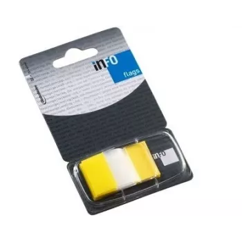 Índice de papel Global Notes, 25x43 mm, amarillo, plástico (1x50) 0718-203
