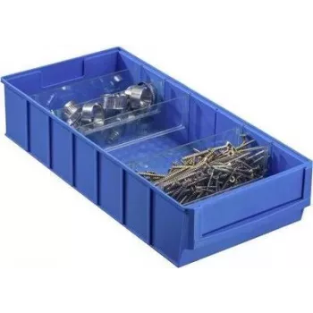 Caja de almacenamiento Allit 456550, medidas 185×400×81 mm, azul, plástico