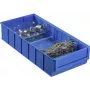 Caja de almacenamiento Allit 456550, medidas 185×400×81 mm, azul, plástico