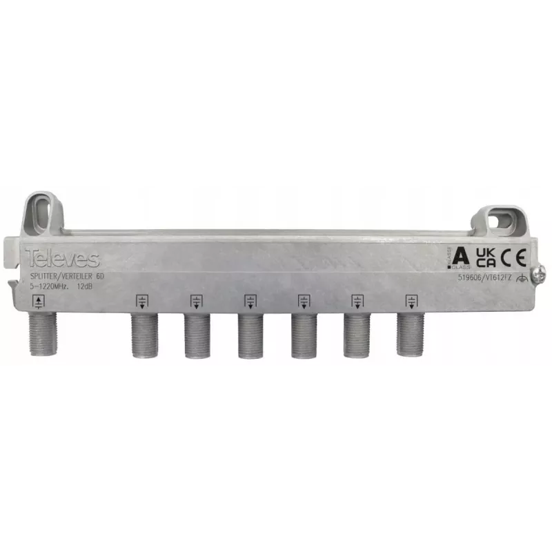 Distribuidor de 6 vías Televes VT612FZ 5–1218 MHz 12 dB