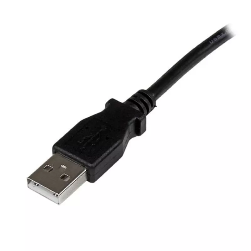 StarTech.com USBAB2MR cable USB 2.0 de A a B en ángulo recto, macho/macho, 2 m, negro