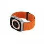 Correa GUAN Premium Pro para Apple Watch 42/44/45/46/49 mm — Naranja negro, correa ajustable