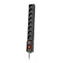 Regleta LESTAR LXA 816 G-A K negra 8 tomas AC 230 V