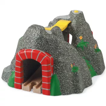 World magic tunnel, ferrocarril gris/rojo