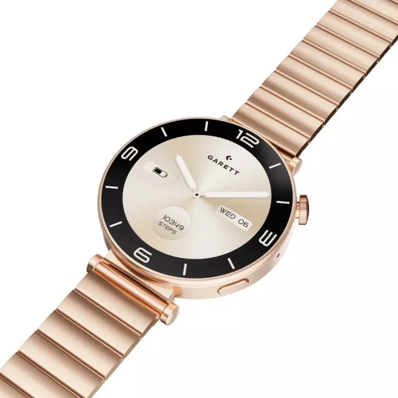 Smartwatch Garett Rose Rosa Gold Steel