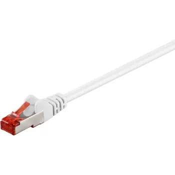 Cable de parcheo Wentronic Goobay RJ45 S/FTP Cat6 1,00 m blanco PIMF (80278)