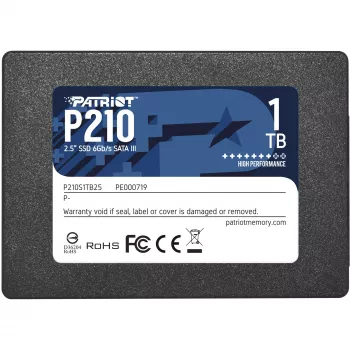 SSD SATA III de 2,5 inch PATRIOT P210 1 TB – 500 MB/s lectura, 400 MB/s escritura, 7 mm de altura