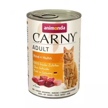 ANIMONDA Carny Adult Ternera y Pollo - Comida húmeda para gatos - 400 g