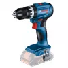 Atornillador percutor con batería Bosch GSB 18 V — 18 V, 4 Ah Li-Ion, 45 N·m, 500/1900 rpm, 35 mm madera, 10 mm acero, 2 baterías, cargador, maletín
