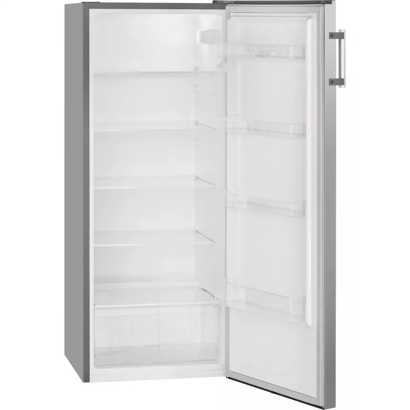 Frigorífico independiente BOMANN VS 7316 IX, 242 L, Acero inoxidable, Clase energética E, 5 estantes de cristal