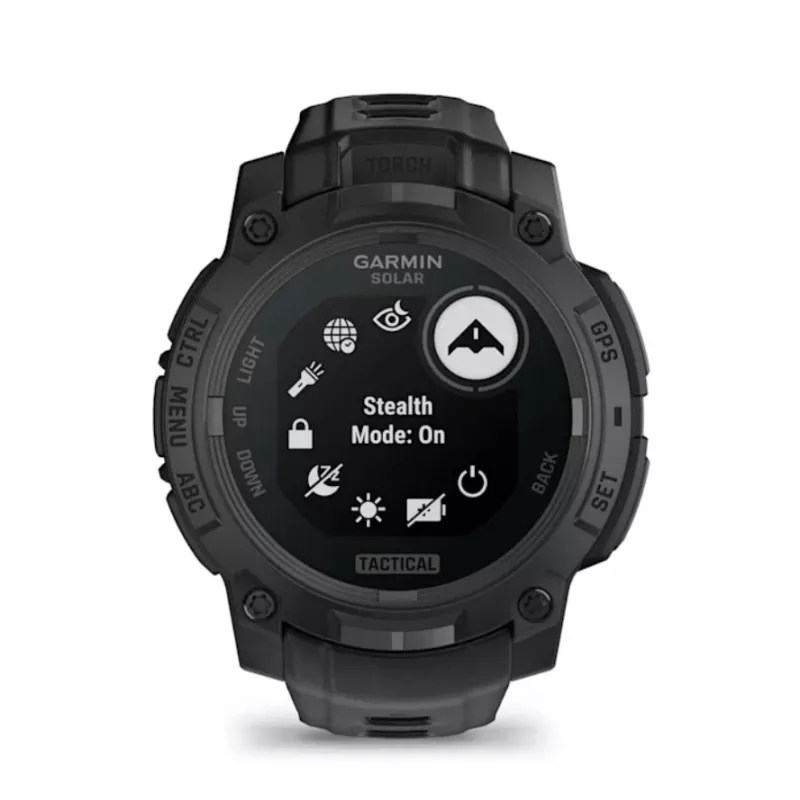 Smartwatch GARMIN Instinct 3 45mm Solar Tactical Edition negro — 45 mm, función de carga solar, GPS, medidor de frecuencia cardíaca