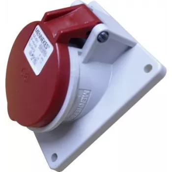 MENNEKES 3473 base de enchufe CEE para montaje en panel TwinContact 16 A 5p roja (3473)