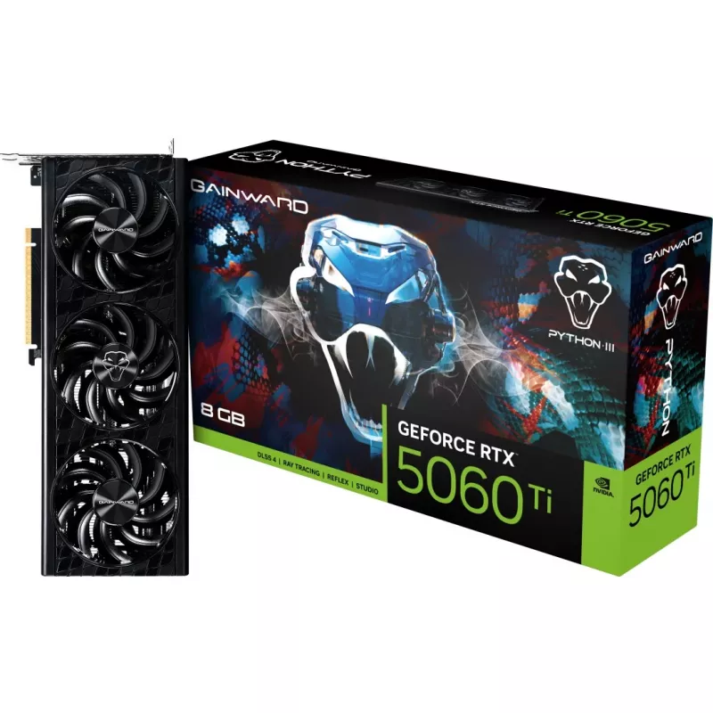 Gainward GeForce RTX 5060 Ti Python III 8GB GDDR7 tarjeta gráfica
