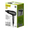 Secador de pelo Maestro MR-217 2200 W, motor DC, 2 velocidades, golpe de aire frío, boquilla de estilismo, negro-grafito