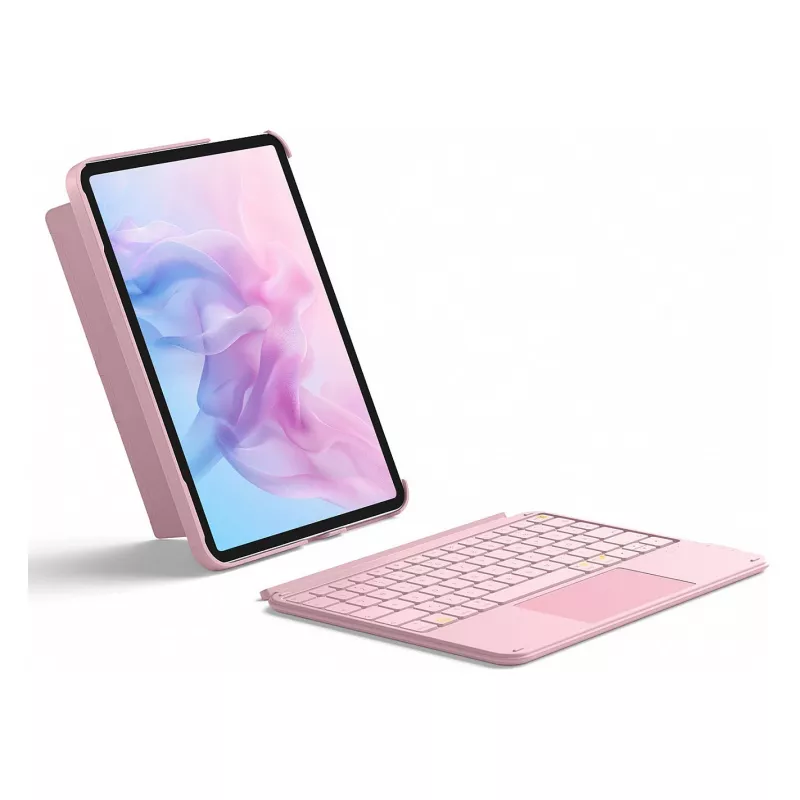 Inateck KB04122 Ace Touch funda con teclado para iPad 11 / iPad Air 4/5, QWERTZ, rosa