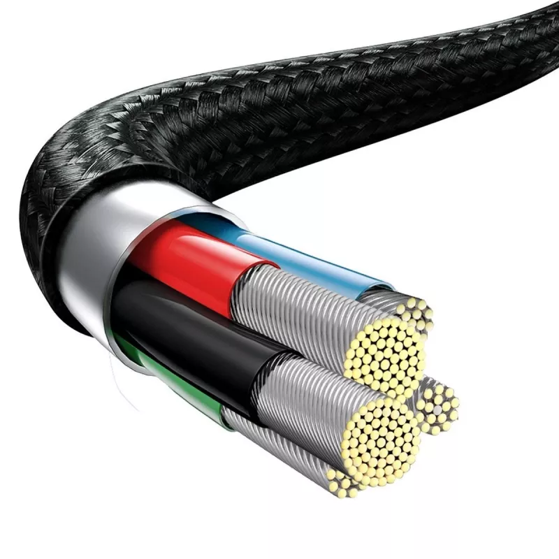 Cable USB Baseus Rapid 3 en 1 1,5 m USB-A USB-C/Micro USB-A/Lightning negro