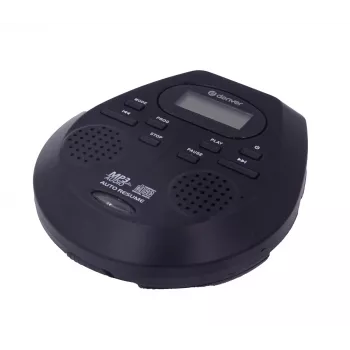 Reproductor de CD portátil Denver DMP-395B Negro Reproducción MP3 Pantalla LCD