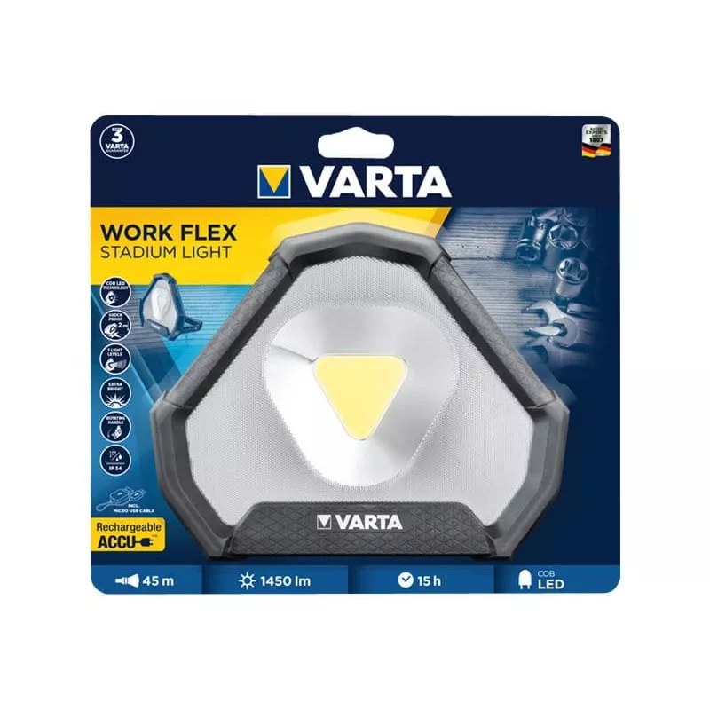 Luz de trabajo autónoma Varta Work Flex negro