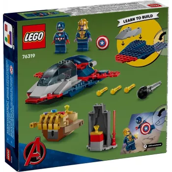 Set de construcción LEGO Marvel Super Heroes Capitán América Thanos 76319 — 107 piezas, 2 minifiguras, edad 4+