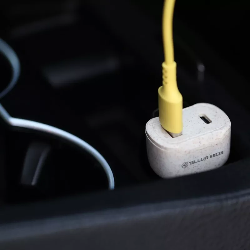 Cargador de coche Tellur TLL151341 36W 6A PD18W QC3.0 — adaptador USB para coche de carga rápida