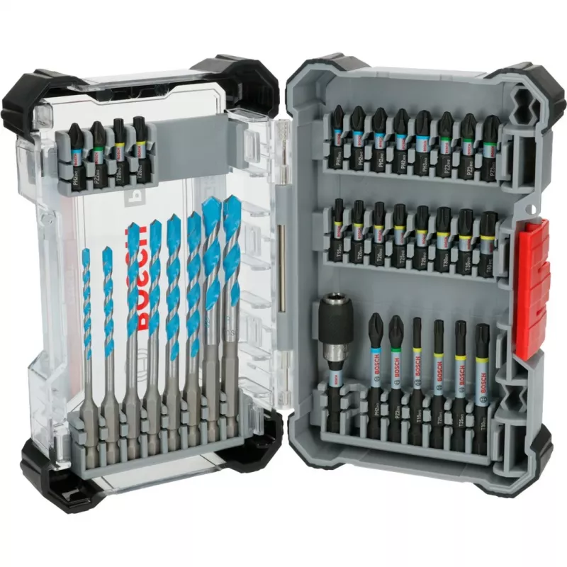 Juego de brocas y puntas Bosch PRO 35 piezas 2608522518 — brocas y puntas de atornillar surtidas para metal, madera y mampostería