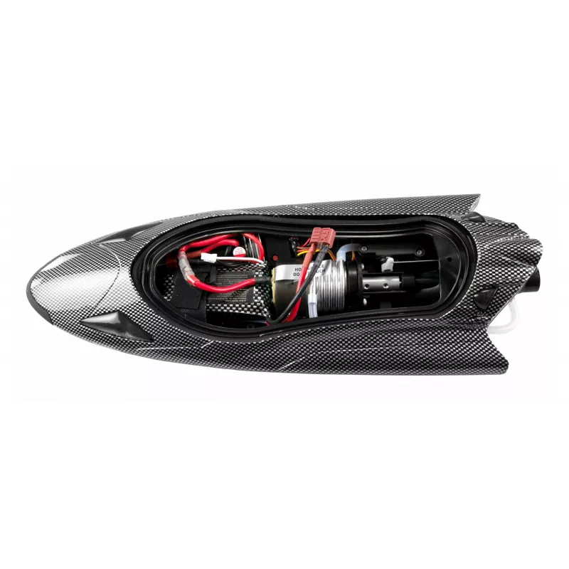 Lancha rápida radiocontrol Amewi Stingray Jet Drive 335mm RTR, efecto carbono