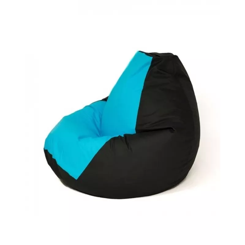 Puf saco Sako pera negro y azul L 105 x 80 cm