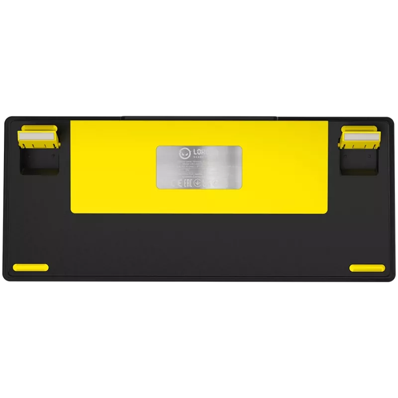 Teclado gaming mecánico inalámbrico LORGAR KBP7075W — Negro/Amarillo, distribución EN
