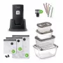Caso Envasadora al vacío manual profesional con accesorios | Vacu OneTouch Pro Set | Potencia 20 W | Negro