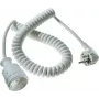 AS Schwabe 70412 cable en espiral Schuko, blanco