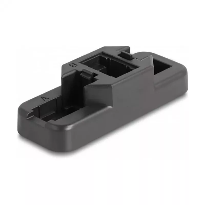 DeLOCK Keystone LSA set RJ45 RJ11 Cat.6 negro soporte con clip