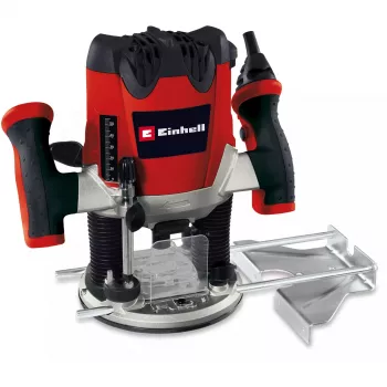 Fresadora Einhell TE-RO 1255 E - 1200 W - Ø 6 y 8 mm - regulación de velocidad - tope paralelo - adaptador de aspiración - incl. accesorios