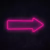 Lámpara de pared flecha de neón MANTA SNL107PK – cartel de flecha LED decorativo rosa