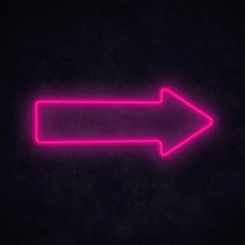 Lámpara de pared flecha de neón MANTA SNL107PK – cartel de flecha LED decorativo rosa