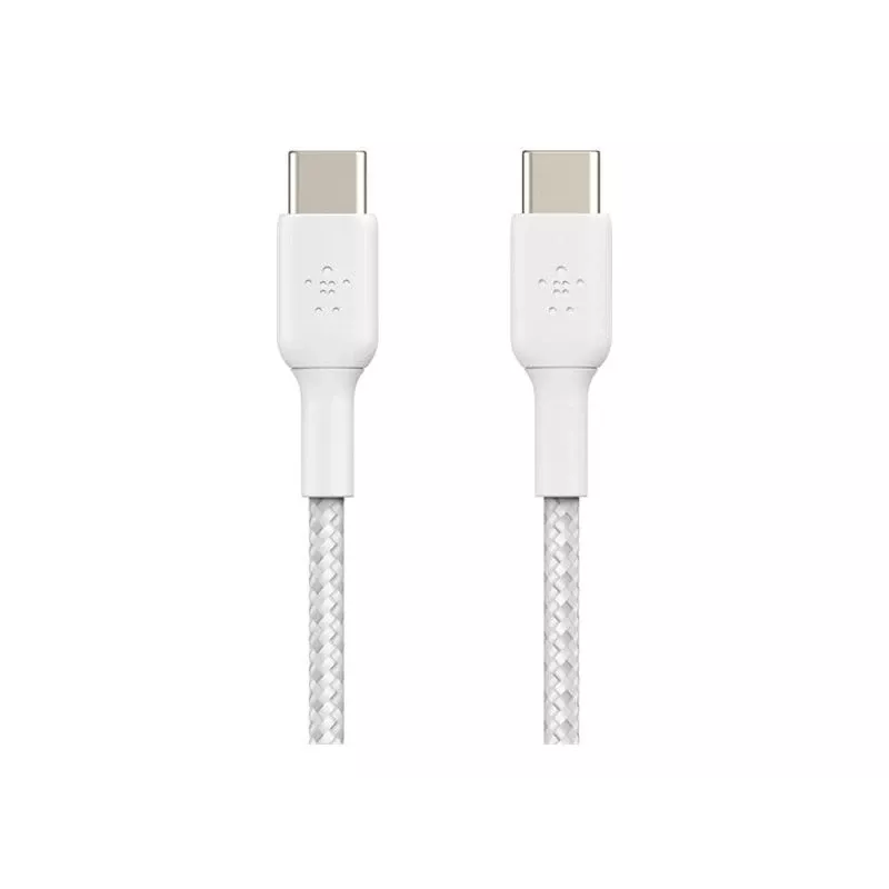 Belkin BOOST CHARGE - cable USB - USB-C de 24 pines (macho) a USB-C de 24 pines (macho) - USB 2.0 - 2 m - blanco