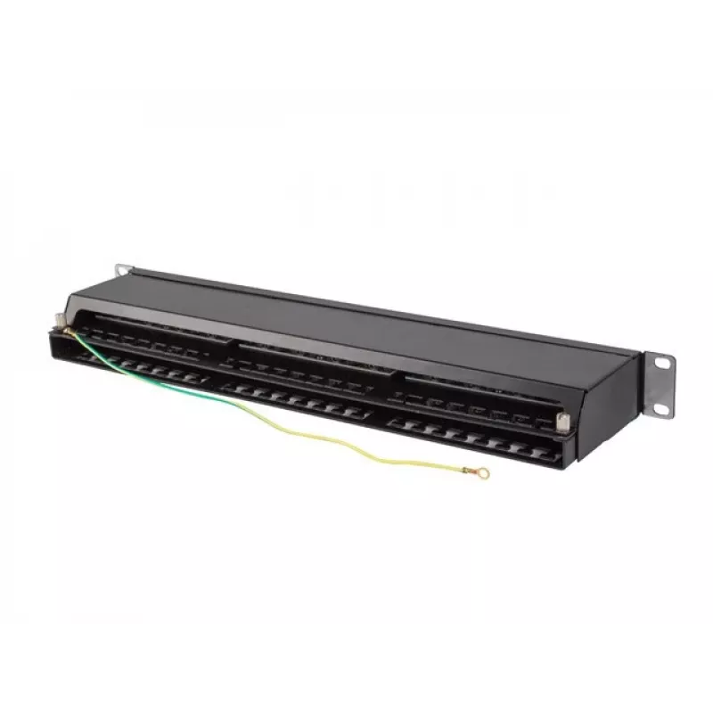 PATCH PANEL 48 PUERTOS 1U 19 CAT6A FTP APANTALLADO NEGRO LANBERG