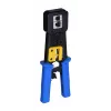 Alicate de crimpado Alantec NI040 para conectores RJ-45, estructura de acero, mangos de plástico, negro/azul