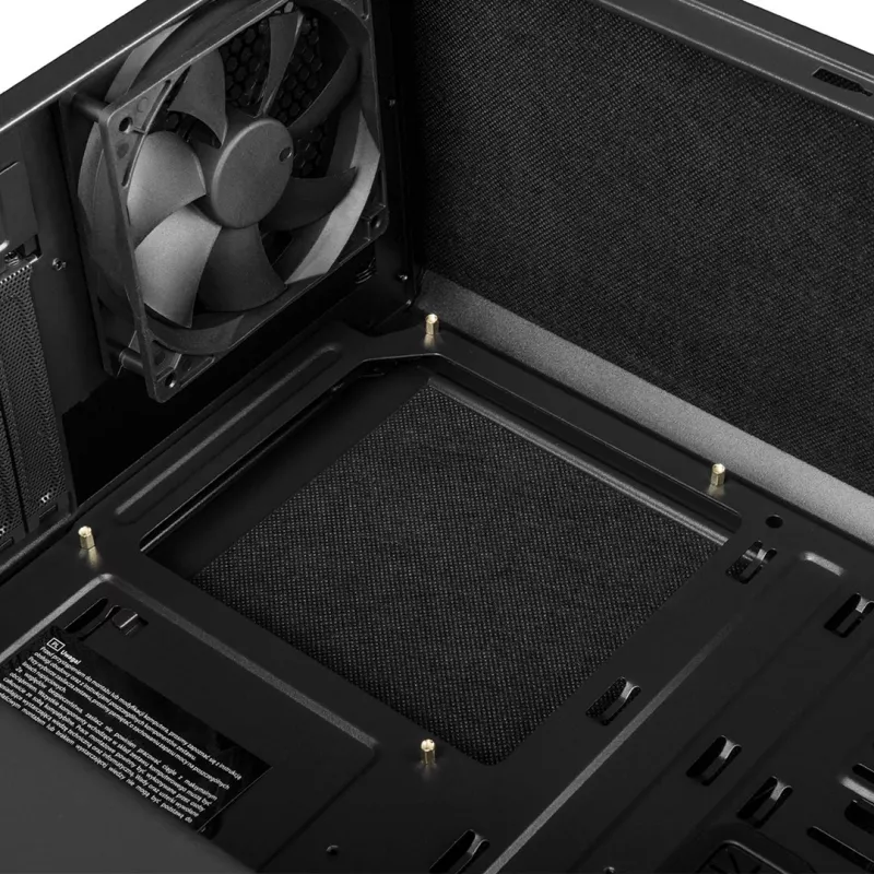 Carcasa de PC MODECOM Oberon Pro Midi Tower — negra, compatible con ATX/microATX/ITX, 7 ranuras de expansión, hasta 395 mm GPU, 5 bahías HDD/3 SSD