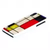 Funda para smartphone iKins para iPhone XR Mondrian White — funda trasera rígida protectora