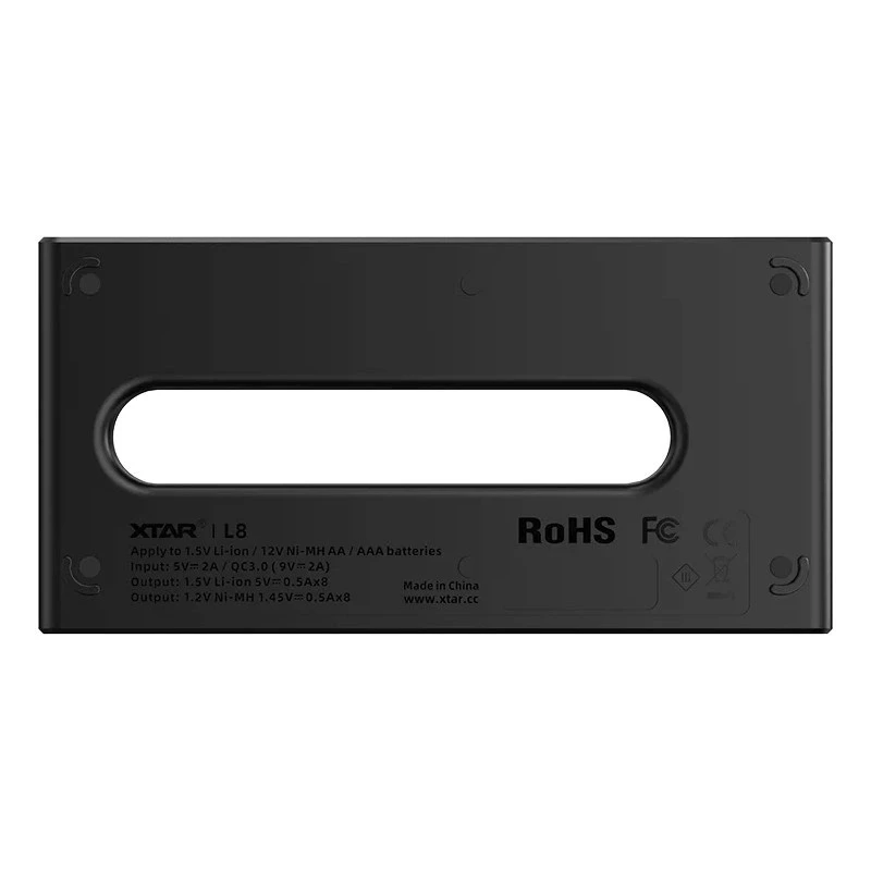 Cargador de baterías AA/AAA 1,5 V y 1,2 V, inteligente - 8 ranuras