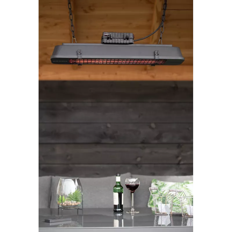 SUNRED | Calefactor | RD-DARK-VIN25H, Dark Vintage Hanging | Infrarrojos | 2500 W | Negro | IP44