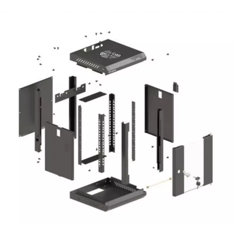 Lanberg WF11-3309-10B armario rack 9U rack de montaje en pared negro