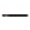 Regleta de alimentación para rack LANBERG PDU (1U, 16A, 7X 230V, 2M)