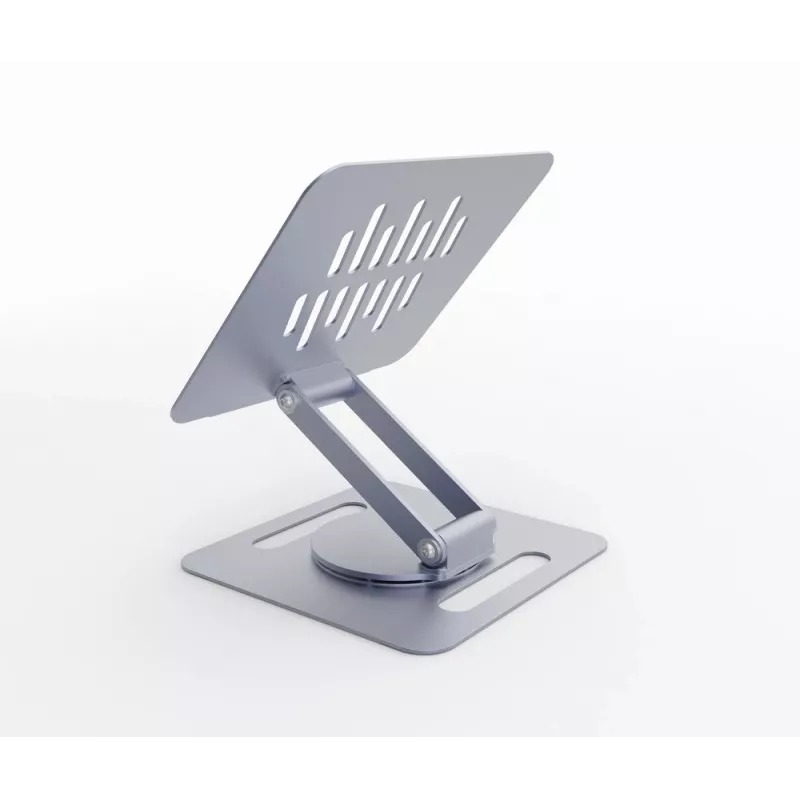 Soporte elevador para portátil GEMBIRD NBS-DR1-01 – base giratoria, altura ajustable, gris espacial