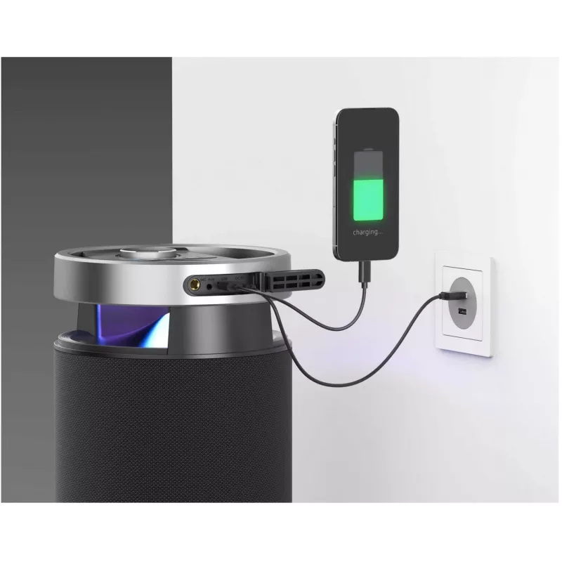 Altavoz Bluetooth portátil SENCOR Resonex Lounge 130W, IPX7 sumergible, TWS, iluminación LED
