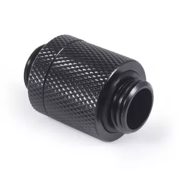 Alphacool ES D-Plug 20 mm de G1/4 macho a G1/4 macho, Deep Black