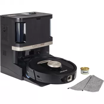 Robot aspirador y friegasuelos 2 en 1 Shark PowerDetect NeverTouch Pro RV2800ZEEU, LiDAR, 20 kPa, negro
