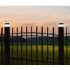 GB128 Lámpara solar LED para postes de valla y jardín, Negro - Verde Blue