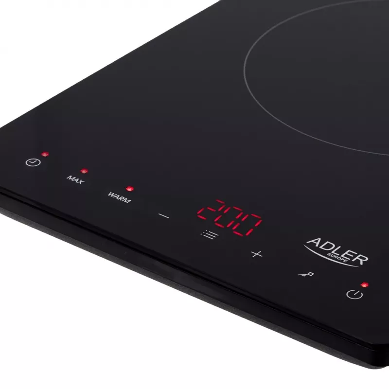 Adler AD 6513 placa de cocina negra de sobremesa 29 cm zona placa de inducción 1 zona(s)